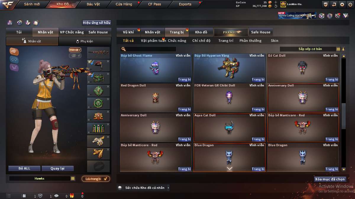 shop acc cf uy tin gia re